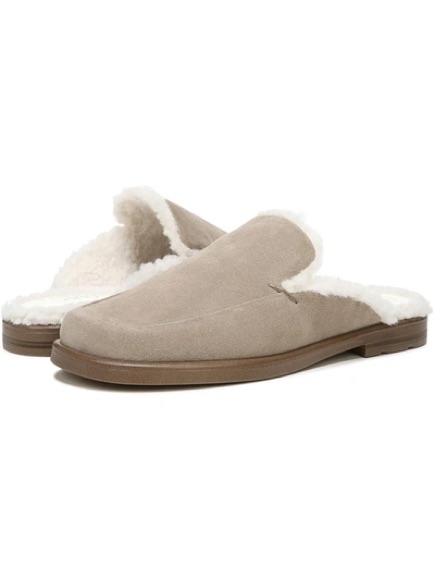 Franco Sarto Suede Faux Shearling-Lined Mules